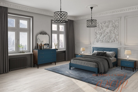 Комод 3 ящика Гориция, Сапфировый   