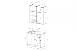 Кухонный гарнитур Лиора мини, 100 см